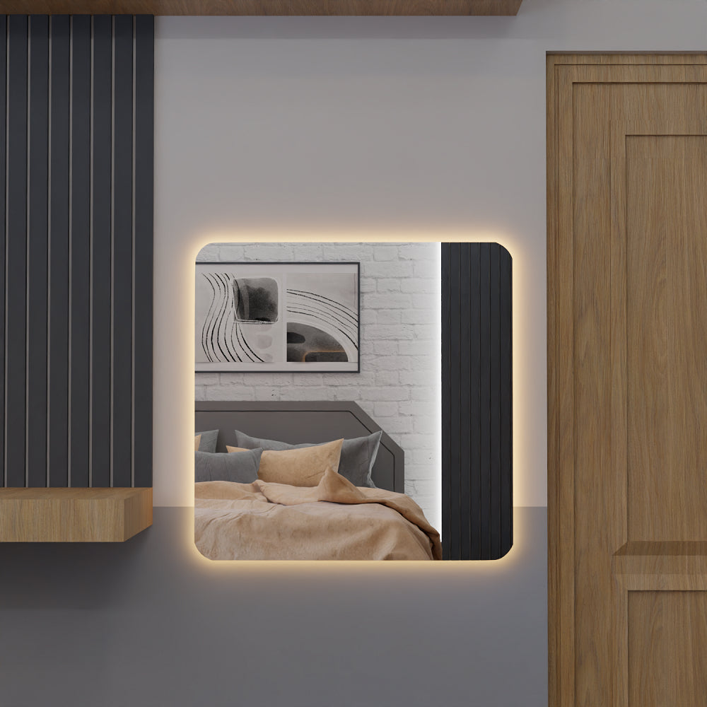 Quadratischer LED-Spiegel 80x80 cm – SALE