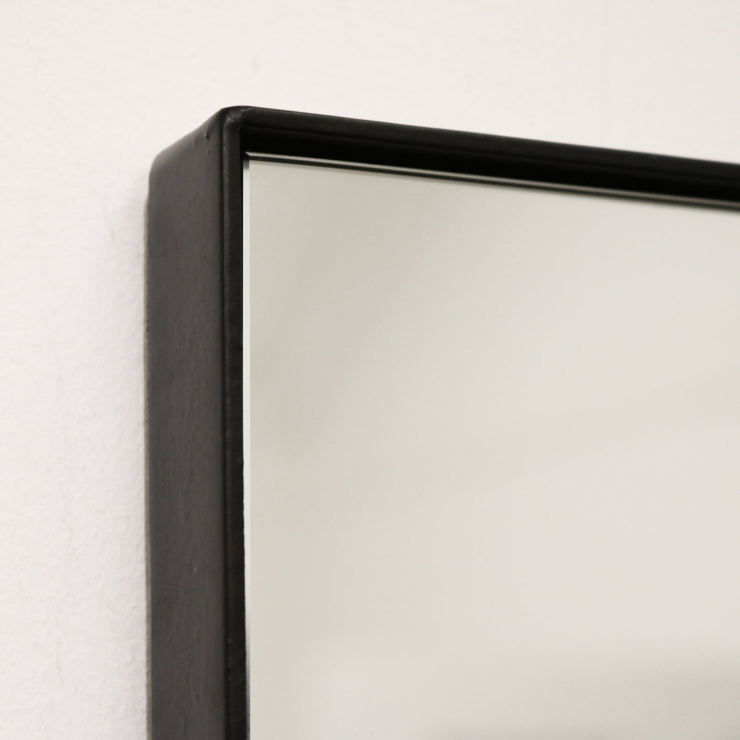 Xavril – Großer, rechteckiger Ganzkörperspiegel aus schwarzem Metall, 179 cm x 80 cm