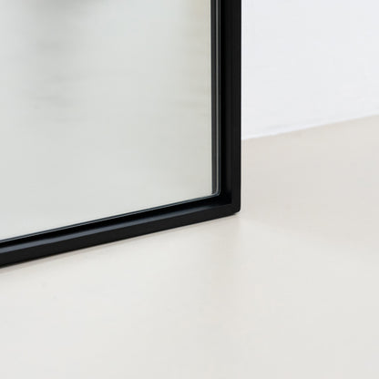 Xavril – Schwarzer, extra großer Ganzkörperspiegel aus Metall, 200 cm x 100 cm